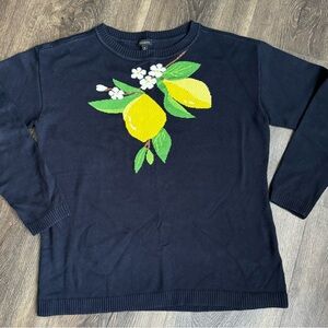 New! Gorgeous FRESH LEMONS INTARSIA SWEATER